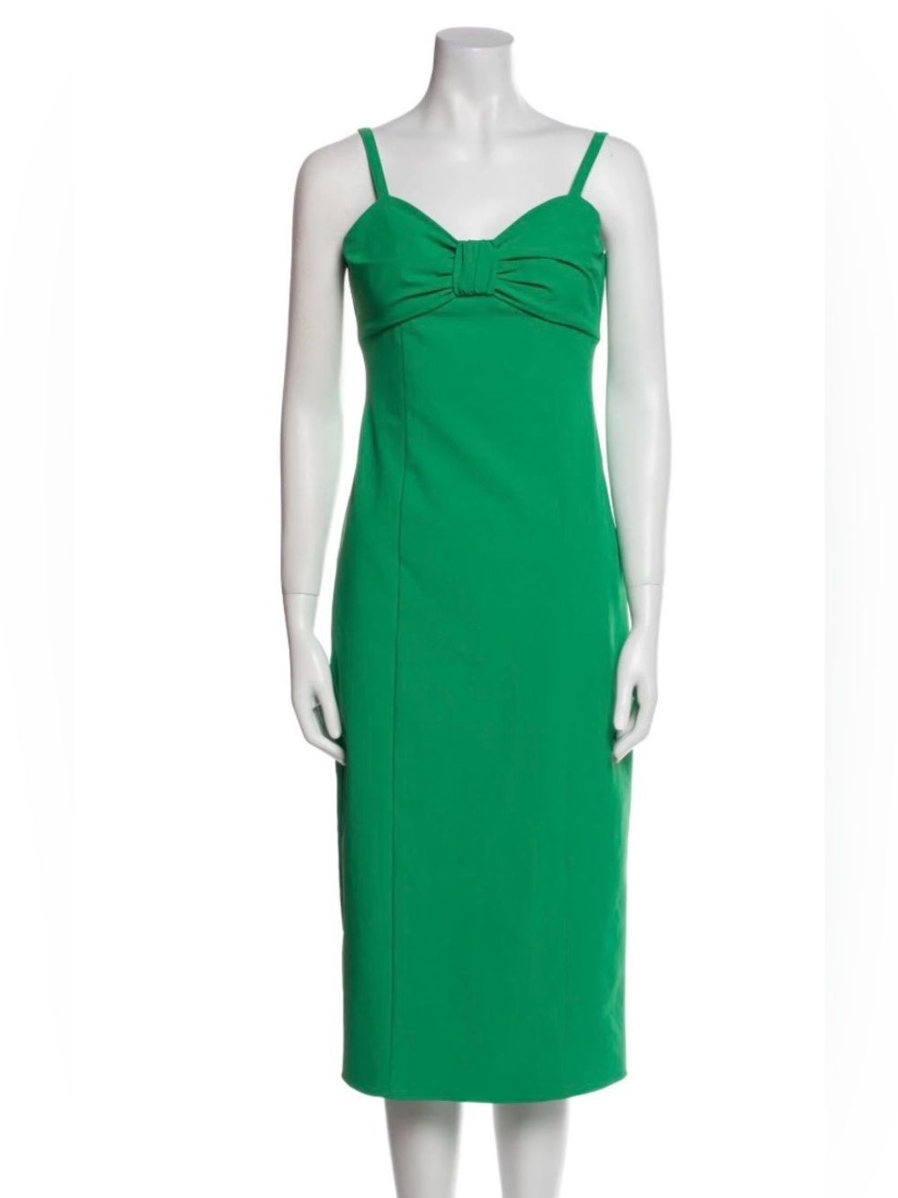 Cinq à Sept Green Bow Detail Midi Dress // Designer Luxury